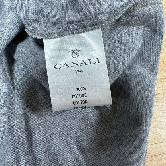 Canali NWT Black Edition Cotton Printed T-Shirt Join The Crew Men's Sz 50 (US M) - Picture 6 of 8